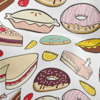Various Cakes, Desserts And Pi Lightweight Performance Linen