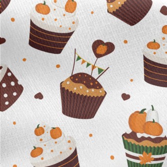 Pumpkin Cup Cake Jersey Backed Fleece