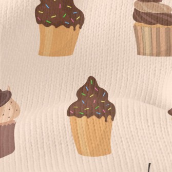 Various Chocolate Flavor Cakes Stretch Jersey