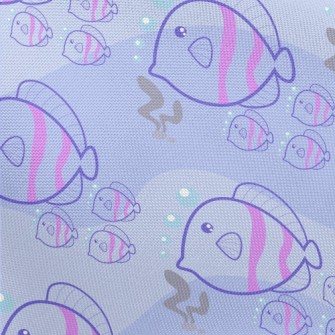 Small Fish Swimming In The Sea Pongee