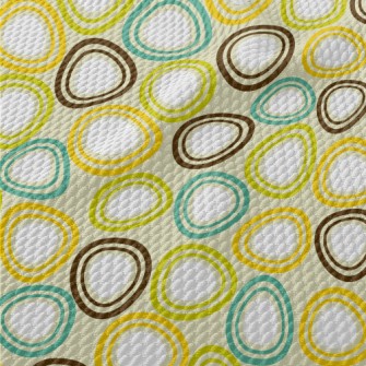 Egg-shaped Ellipse Geometry Birdseye Piqué