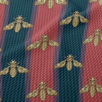 Striped Shiny Moth Birdseye Piqué