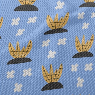 Cross Lines Geometry Birdseye Piqué