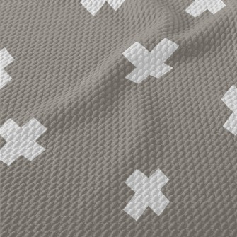 Simple Cross Geometry Birdseye Piqué
