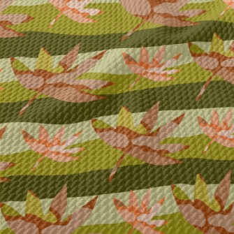 Beautiful Blurred Maple Leaves Birdseye Piqué