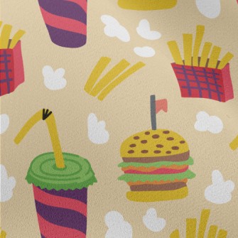 Cartoon Fast Food Meal Chiffon