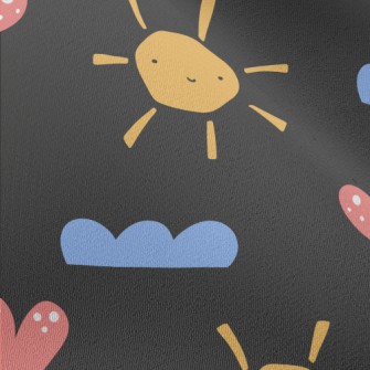 Cute Sun Clouds Chiffon