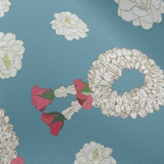 White Flower Wreath Chiffon