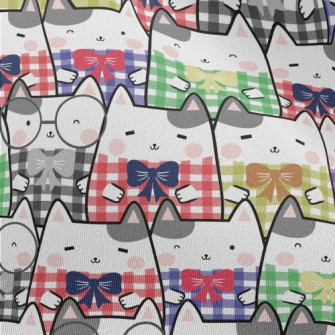 Kitten Check Top Chiffon