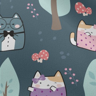 Cat Dating In The Forest Chiffon