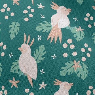 Cute Parrot Flowers And Plants Chiffon