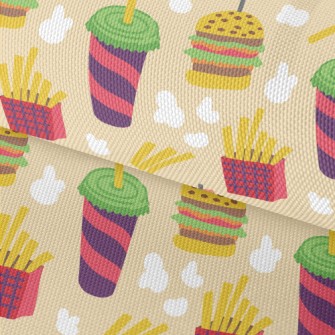 Cartoon Fast Food Meal Waterproof Oxford