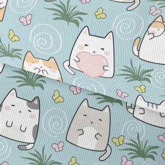 Cute Cat Family Waterproof Oxford