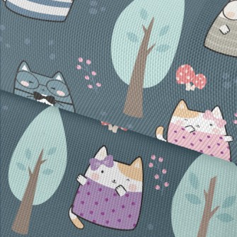 Cat Dating In The Forest Waterproof Oxford