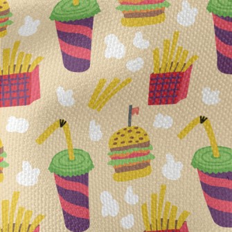 Cartoon Fast Food Meal Waterproof Canvas