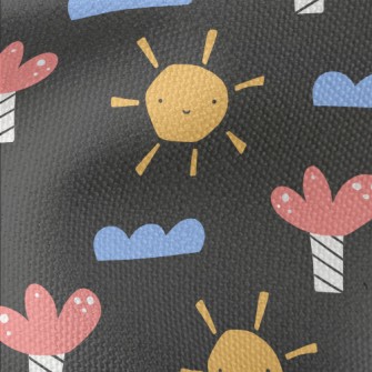 Cute Sun Clouds Waterproof Canvas