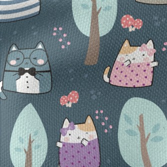 Cat Dating In The Forest Waterproof Canvas