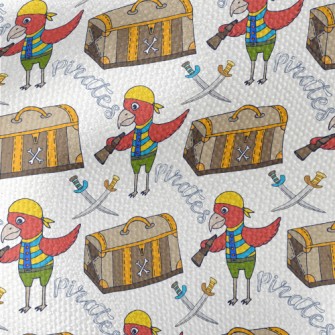 Pirate Parrot And Treasure Che Waterproof Canvas