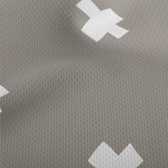 Simple Cross Geometry Athletic Mesh Flat Back