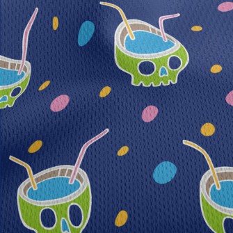 Funny Skull Drink Athletic Mesh Flat Back