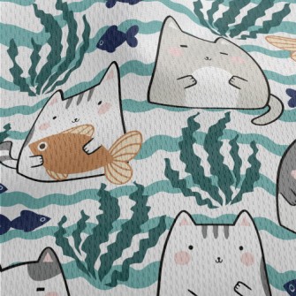 Like Fish And Kittens Athletic Mesh Flat Back