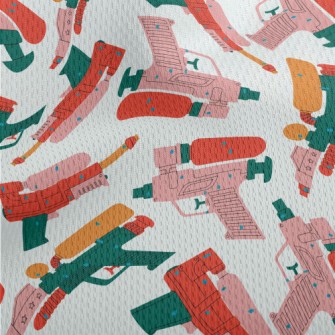 Colorful Water Gun Athletic Mesh Flat Back
