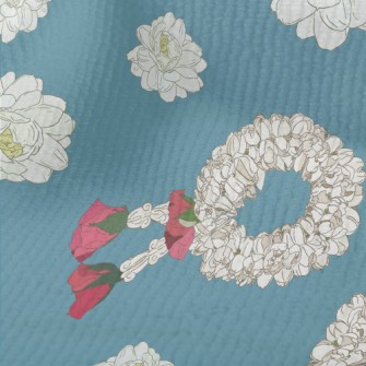 White Flower Wreath Terry