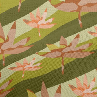 Beautiful Blurred Maple Leaves Performance Linen