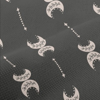 Inverted Flower Vine Crescent  Performance Linen