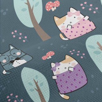 Cat Dating In The Forest Performance Linen