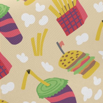Cartoon Fast Food Meal Twill