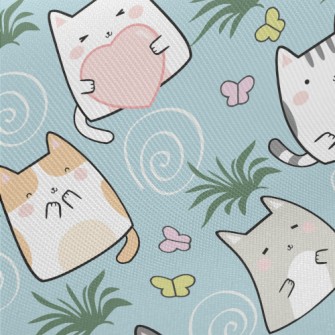 Cute Cat Family Twill