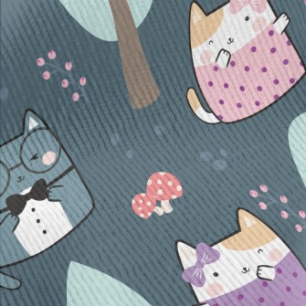 Cat Dating In The Forest Standard Corduroy