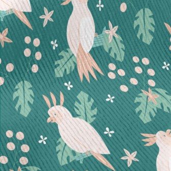 Cute Parrot Flowers And Plants Standard Corduroy