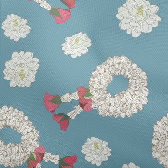 White Flower Wreath Dobby