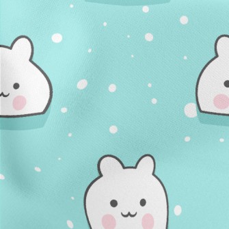 Kawaii Snow White Cat Stretch Ponte