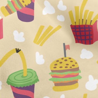 Cartoon Fast Food Meal Micro Fleece