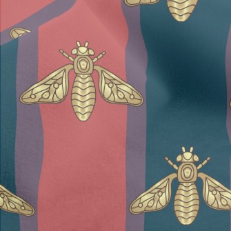 Striped Shiny Moth Micro Fleece