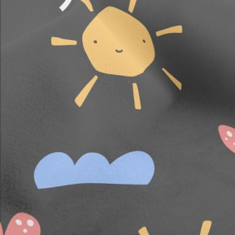Cute Sun Clouds Micro Fleece