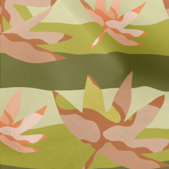 Beautiful Blurred Maple Leaves Micro Fleece