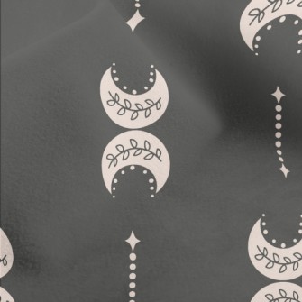 Inverted Flower Vine Crescent  Micro Fleece