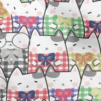 Kitten Check Top Micro Fleece