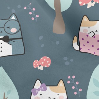 Cat Dating In The Forest Micro Fleece