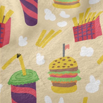 Cartoon Fast Food Meal Minky