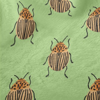 Neatly Arranged Ladybugs Minky