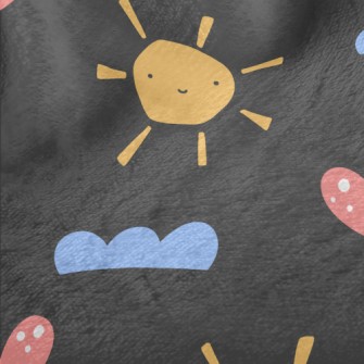 Cute Sun Clouds Minky