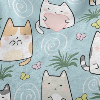Cute Cat Family Minky