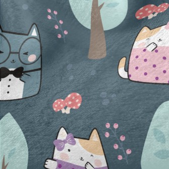 Cat Dating In The Forest Minky