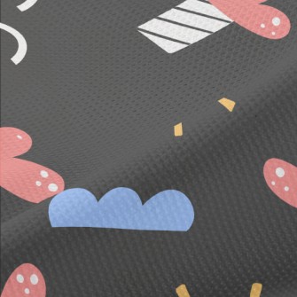 Cute Sun Clouds Piqué