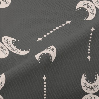 Inverted Flower Vine Crescent  Piqué